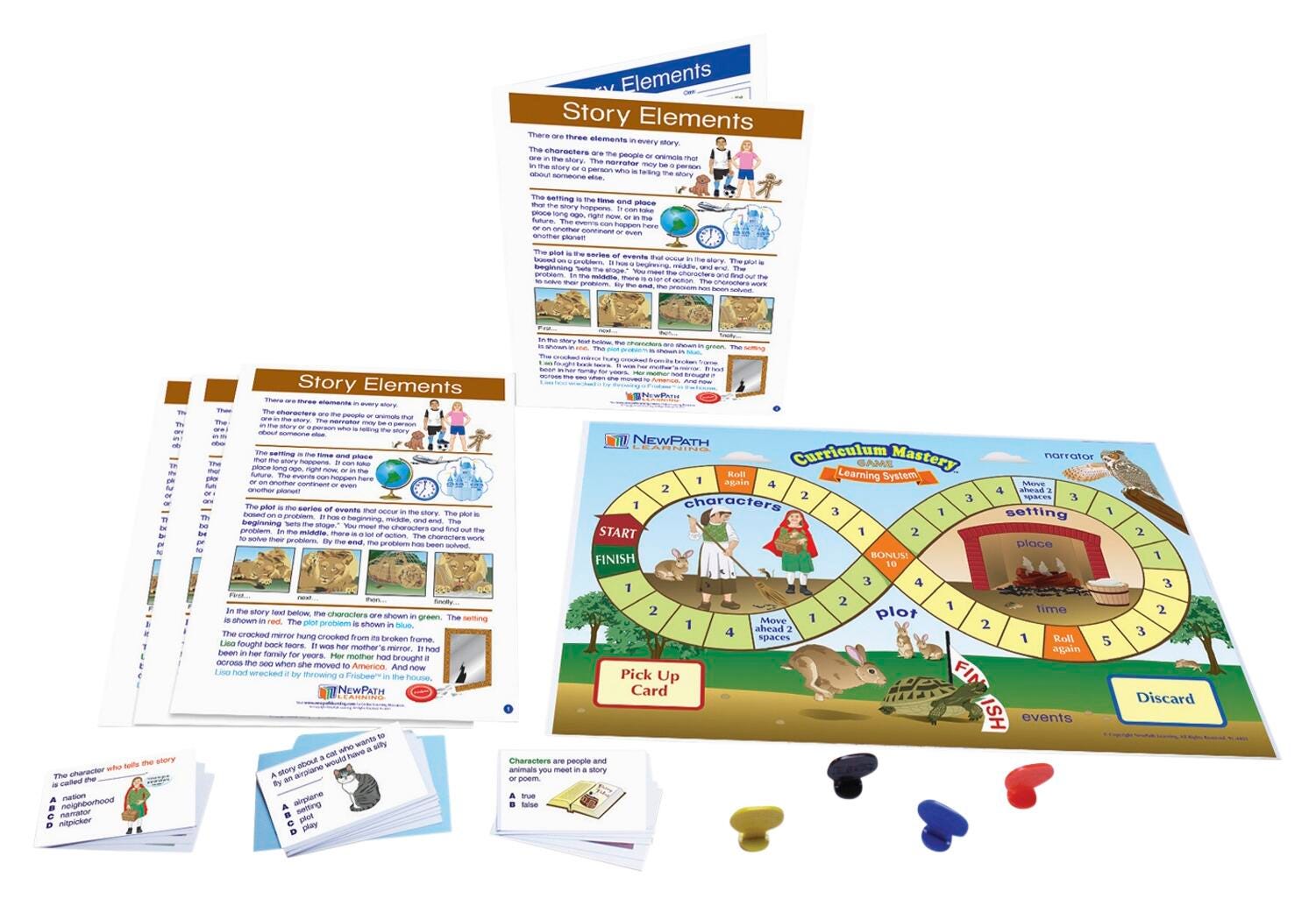 Image for NewPath Learning Story Elements Learning Center Game, Grades 1 to 2 from School Specialty